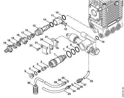 Regulation valve block Electric pressure washers (RE) RE 360 K Stihl