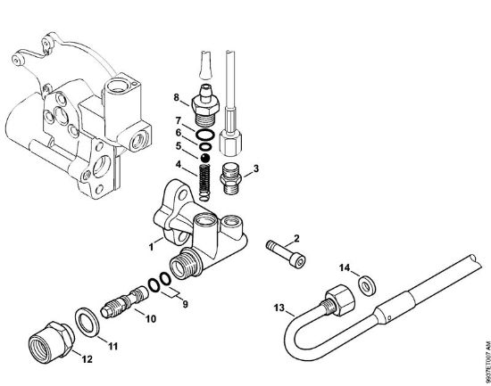 Regulation valve block, Non-return valve Electric pressure washers (RE) RE 362 Stihl