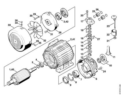 Electric motor RE 400 K, RE 401 K, Pump housing Electric pressure washers (RE) RE 400 K Stihl