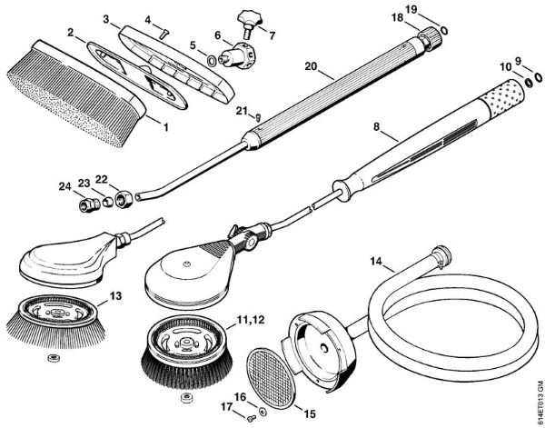 Washing brush, Suction hose Electric pressure washers (RE) RE 400 K Stihl