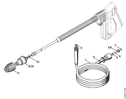 High-pressure hose, Rotordà¼se Electric pressure washers (RE) RE 440 K Stihl