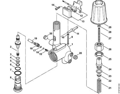 Regulation valve block Electric pressure washers (RE) RE 461 PLUS Stihl