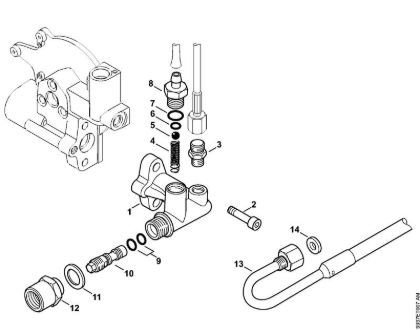 Regulation valve block, Non-return valve Electric pressure washers (RE) RE 462 PLUS Stihl