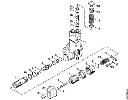 Regulation valve block Electric pressure washers (RE) RE 500 W Stihl
