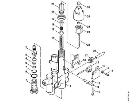 Regulation valve block, Control piston Electric pressure washers (RE) RE 520 W Stihl