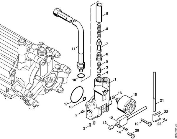 Regulation valve block Electric pressure washers (RE) RE 530 W Stihl