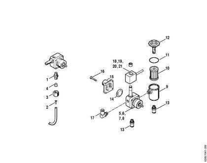Fuel tank, Fuel pump    X 35 751 076,    X 35 799 999 Electric pressure washers (RE) RE 560 W Stihl