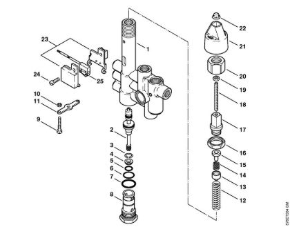 Regulation valve block, Control piston Electric pressure washers (RE) RE 581 Stihl