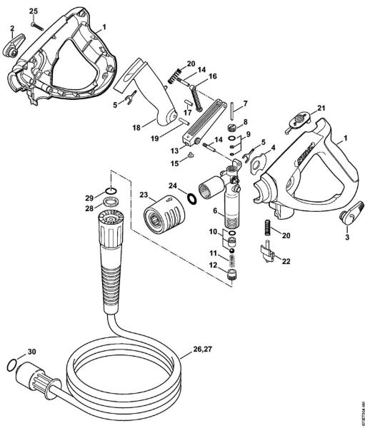 Spray gun RE 581, 581 PLUS, High-pressure hose Electric pressure washers (RE) RE 581 Stihl