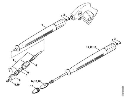 Spray lance/wand, Rotary nozzle Electric pressure washers (RE) RE 581 Stihl