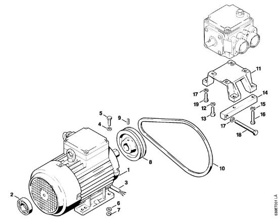 Electric motor    X 22 947 954 (36.95) Electric pressure washers (RE) RE 640 W Stihl