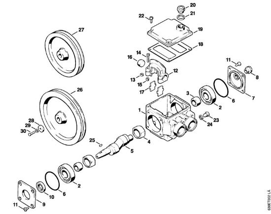 Pump housing    X 22 947 954 (36.95) Electric pressure washers (RE) RE 640 W Stihl