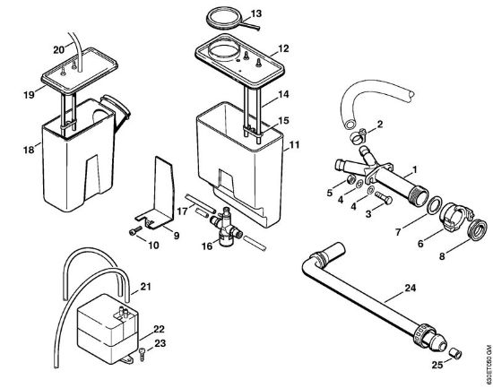 Water tank    X 35 800 836,    X 22 947 954 (36.95) Electric pressure washers (RE) RE 640 W Stihl