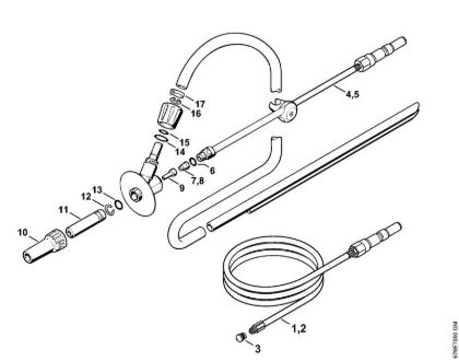Pipe cleaning kit, Wet sand jet-stream kit Electric pressure washers (RE) RE 661 Stihl