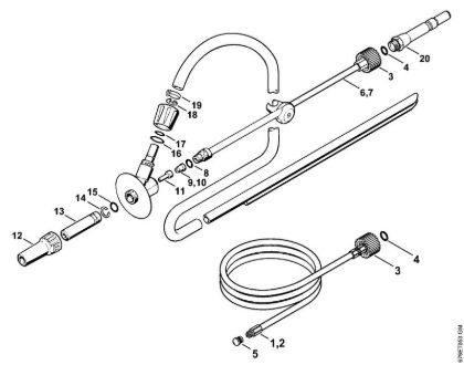 Pipe cleaning kit, Wet sand jet-stream kit (40.2009) Electric pressure washers (RE) RE 661 Stihl