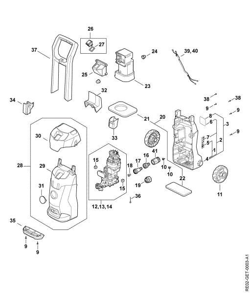 Picture of Chassis, Air baffle, Shroud, Switch housing RE 80.0