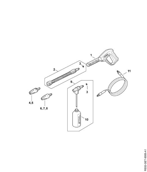 Picture of Spray gun, Spray lance/wand RE 80.0