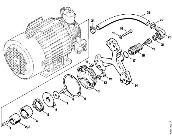 Pump housing Electric pressure washers (RE) RE 830 W Stihl