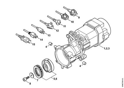 Electric motor, Connecting cable Electric pressure washers (RE) RE 88 Stihl