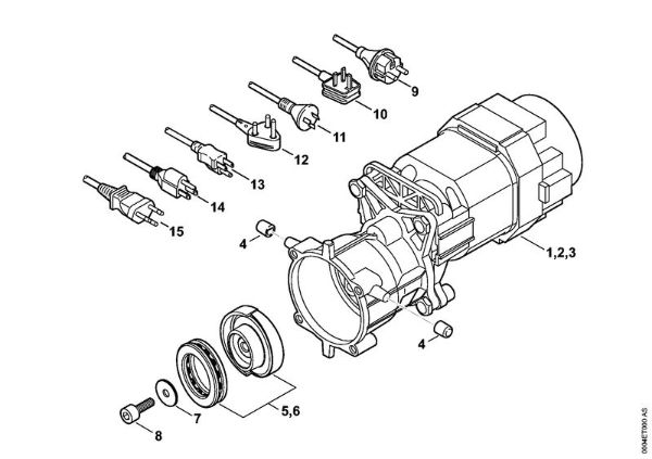 Electric motor, Connecting cable Electric pressure washers (RE) RE 88 Stihl