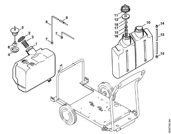 Fuel tank, Detergent tank Electric pressure washers (RE) RE 880 W Stihl