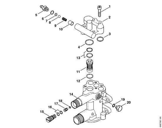 Regulation valve block Electric pressure washers (RE) RE 900 KM Stihl