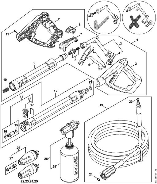 Spray gun, Spray lance/wand Electric pressure washers (RE) RE 95 Stihl