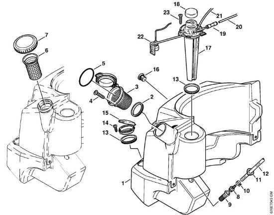 Fuel tank Electric pressure washers (RE) RE 961 PLUS Stihl
