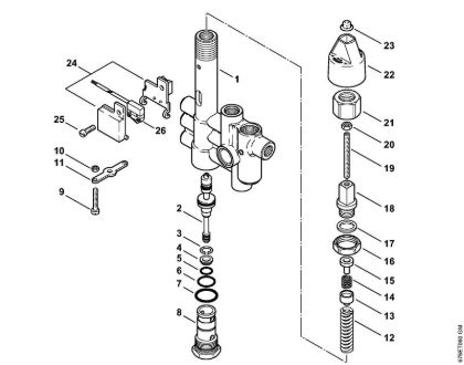 Regulation valve block, Control piston Electric pressure washers (RE) RE 961 PLUS Stihl