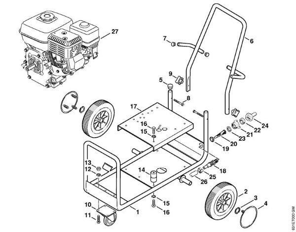 Chassis Gasoline powered pressure washers (RB) RB 301 Stihl