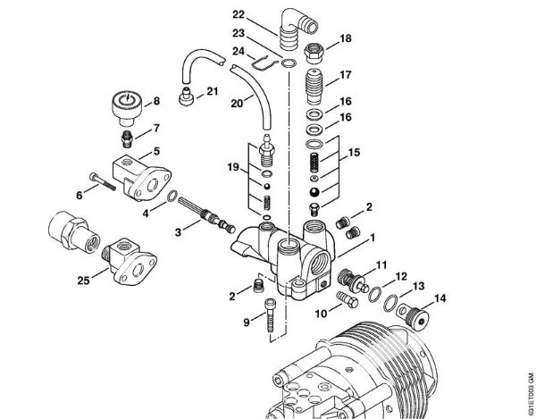 Regulation valve block Gasoline powered pressure washers (RB) RB 301 Stihl