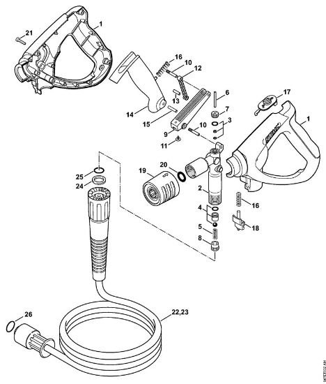 Spray gun, High-pressure hose Gasoline powered pressure washers (RB) RB 302 Stihl