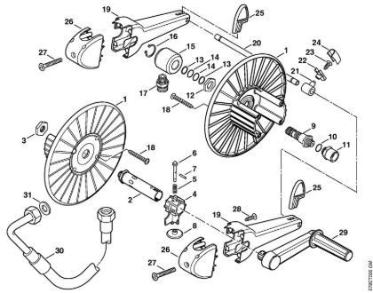 Hose reel Gasoline powered pressure washers (RB) RB 402 Stihl