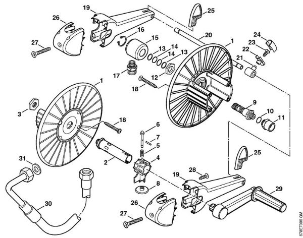 Hose reel Gasoline powered pressure washers (RB) RB 402 Stihl
