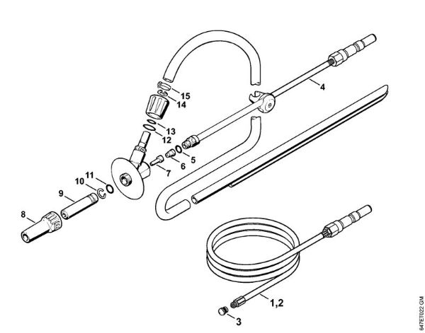 Pipe cleaning kit, Wet sand jet-stream kit Gasoline powered pressure washers (RB) RB 402 Stihl