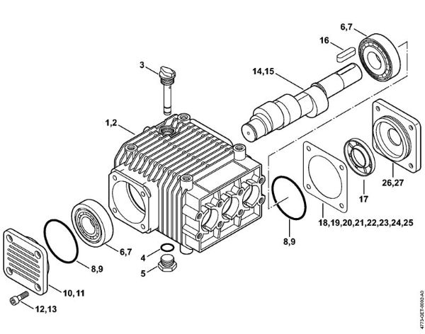 Pump, cam Gasoline powered pressure washers (RB) RB 402 Stihl