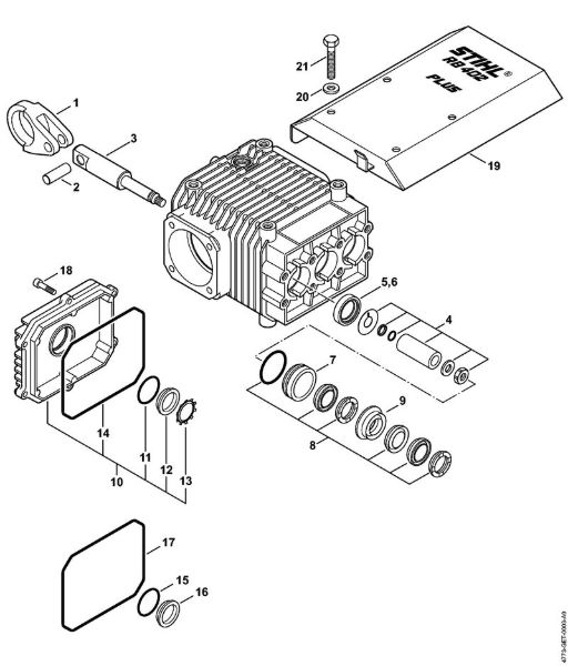Pump, piston Gasoline powered pressure washers (RB) RB 402 Stihl