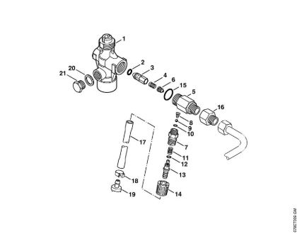 Regulation valve block, Metering valve Gasoline powered pressure washers (RB) RB 402 Stihl