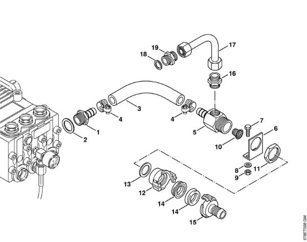 Water attachment Gasoline powered pressure washers (RB) RB 402 Stihl