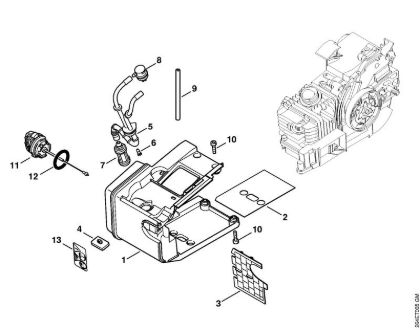 Tank housing Special-purpose units (PC, SP, MC) MC 200 Stihl