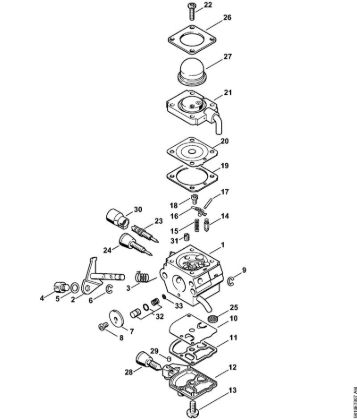 Carburetor C1Q-S157 (41.2017) Special-purpose units (PC, SP, MC) PC 70 Stihl