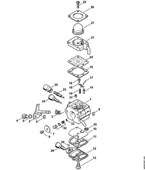 Carburetor C1Q-S157 (41.2017) Special-purpose units (PC, SP, MC) PC 70 Stihl