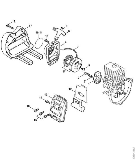 Rewind starter, Muffler Special-purpose units (PC, SP, MC) PC 70 Stihl