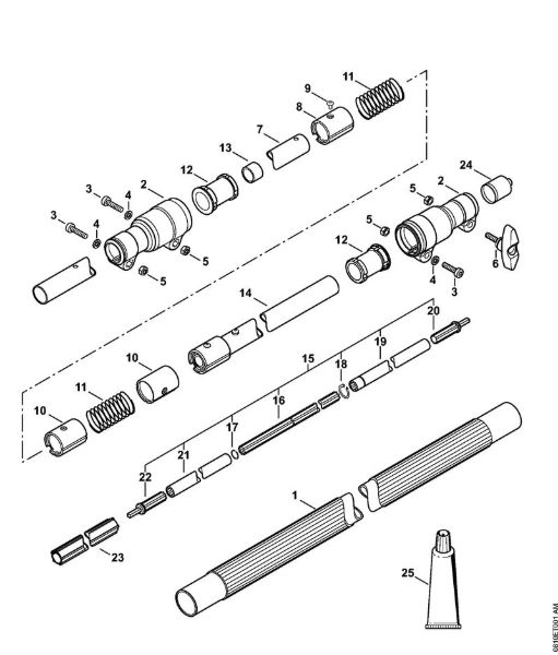 Drive tube assembly PC 75 Special-purpose units (PC, SP, MC) PC 75 Stihl