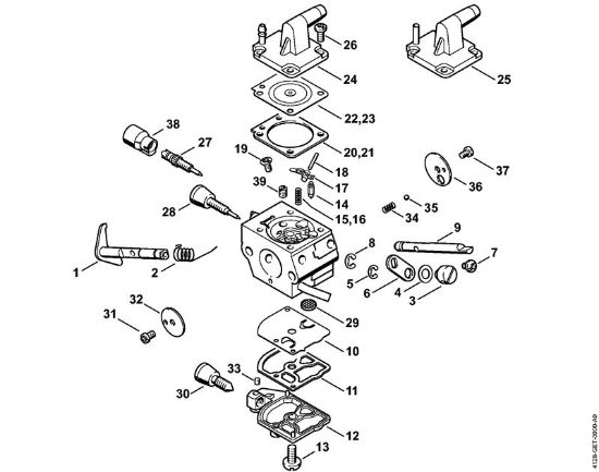 Carburetor C1Q-S154, C1Q-S94 Special-purpose units (PC, SP, MC) SP 450 Stihl