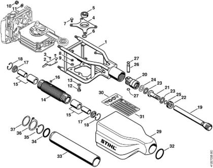 Frame, Guard Special-purpose units (PC, SP, MC) SP 450 Stihl