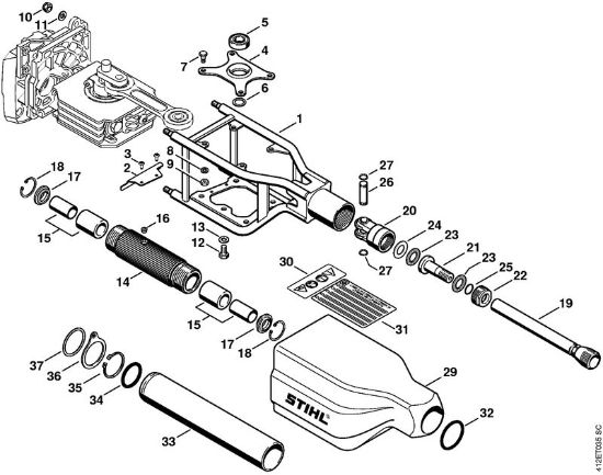 Frame, Guard Special-purpose units (PC, SP, MC) SP 450 Stihl