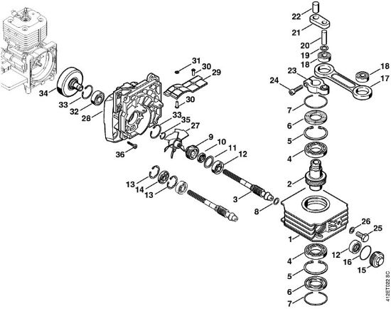 Gear head Special-purpose units (PC, SP, MC) SP 450 Stihl