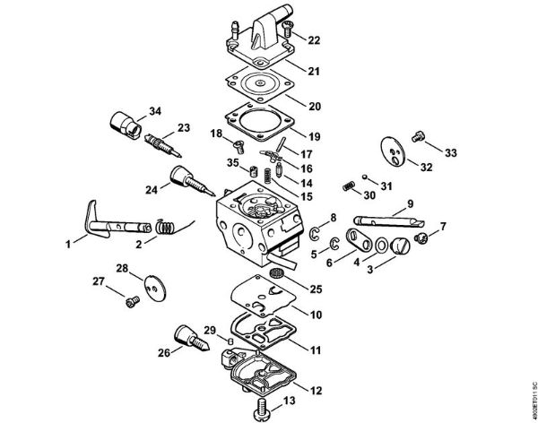 Carburetor C1Q-S154 Special-purpose units (PC, SP, MC) SP 481 Stihl