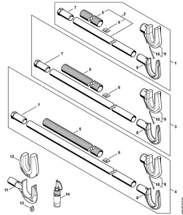 Drive tube assembly Special-purpose units (PC, SP, MC) SP 481 Stihl